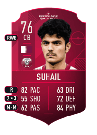 Ahmed Suhail World Cup Player 76 OVR
