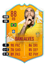 Dani Alves World Cup Stories 88 OVR