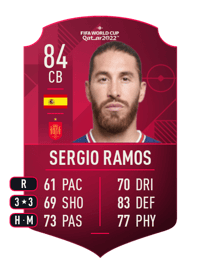 Sergio Ramos World Cup Player 84 OVR