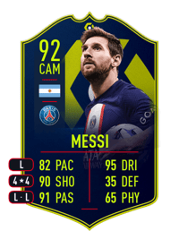 Lionel Messi POTM Ligue 1 92 OVR