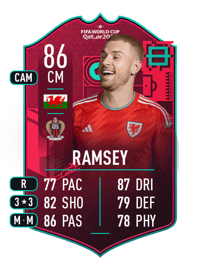 Aaron Ramsey FIFA WC Path To Glory 86 OVR