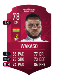 Mubarak Wakaso World Cup Player 78 OVR