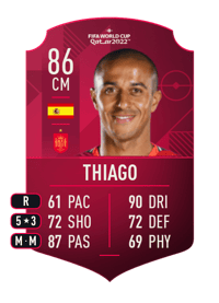 Thiago World Cup Player 86 OVR