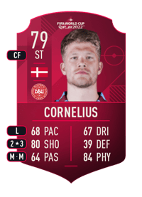 Andreas Cornelius World Cup Player 79 OVR