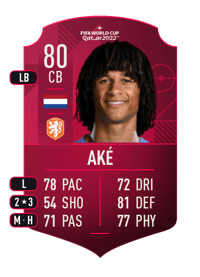 Nathan Aké World Cup Player 80 OVR