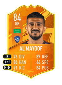Abdullah Al Mayoof Domestic Man of the Match 84 OVR