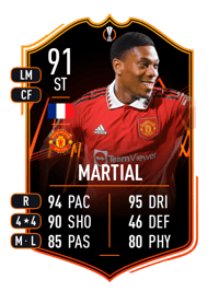 Anthony Martial UEL Road to the Final 91 OVR