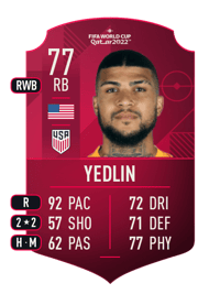 DeAndre Yedlin World Cup Player 77 OVR
