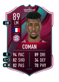 Kingsley Coman World Cup Star 89 OVR