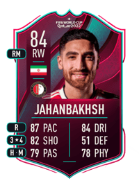 Alireza Jahanbakhsh World Cup Star 84 OVR