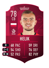 Michał Helik World Cup Player 78 OVR