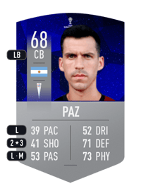 Nehuén Paz CONMEBOL SUDAMERICANA 68 OVR