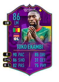 Karl Toko Ekambi Road to World Cup 86 OVR