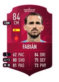 Fabián World Cup Player 84 OVR