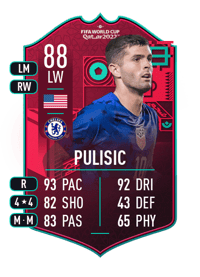 Christian Pulisic FIFA WC Path To Glory 88 OVR