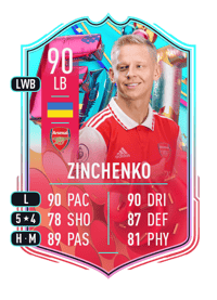 Oleksandr Zinchenko FUT Birthday 90 OVR