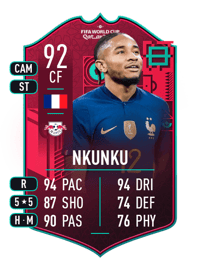 Christopher Nkunku FIFA WC Path To Glory 92 OVR