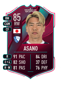 Takuma Asano World Cup Star 85 OVR