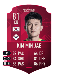 Kim Min Jae World Cup Player 81 OVR