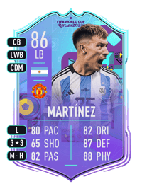 Lisandro Martínez World Cup Phenoms 86 OVR