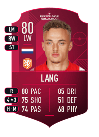 Noa Lang World Cup Player 80 OVR