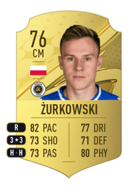 Szymon Żurkowski Rare 76 OVR