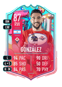 Nicolás González FUT Birthday 87 OVR