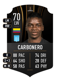 Johan Carbonero CONMEBOL LIBERTADORES 70 OVR