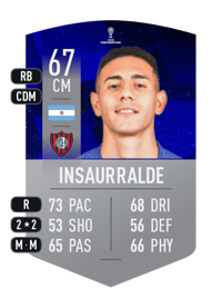 Manuel Insaurralde CONMEBOL SUDAMERICANA 67 OVR