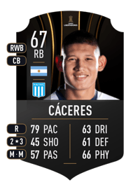 Juan José Cáceres CONMEBOL LIBERTADORES 67 OVR