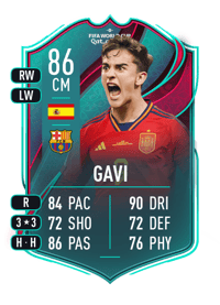 Gavi World Cup Team of the Tournament 86 OVR