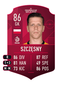 Wojciech Szczęsny World Cup Player 86 OVR