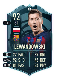 Robert Lewandowski POTM LALIGA SANTANDER 92 OVR