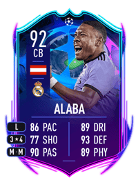 David Alaba UCL ROAD TO THE FINAL 92 OVR