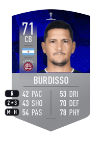 Guillermo Burdisso CONMEBOL SUDAMERICANA 71 OVR