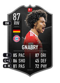 Serge Gnabry POTM Bundesliga 87 OVR