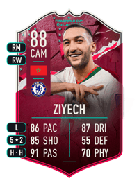 Hakim Ziyech World Cup Showdown Plus 88 OVR