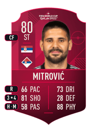 Aleksandar Mitrović World Cup Player 80 OVR