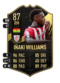 Iñaki Williams Team of the Week 87 OVR