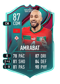 Sofyan Amrabat World Cup Team of the Tournament 87 OVR
