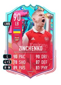 Oleksandr Zinchenko FUT Birthday 90 OVR