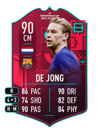 Frenkie de Jong FIFA WC Path To Glory 90 OVR