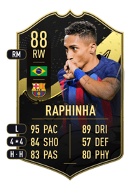 Raphinha Team of the Week 88 OVR