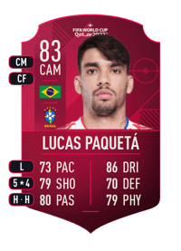 Lucas Paquetá World Cup Player 83 OVR