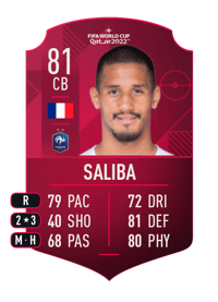 William Saliba World Cup Player 81 OVR