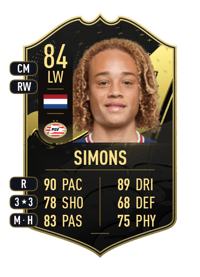Xavi Simons Team of the Week 84 OVR