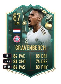 Ryan Gravenberch WINTER WILDCARDS 87 OVR