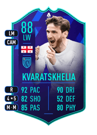 Khvicha Kvaratskhelia POTM SERIE A 88 OVR