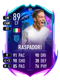 Giacomo Raspadori UCL ROAD TO THE FINAL 89 OVR