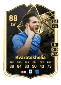Khvicha Kvaratskhelia Team of the Week 88 OVR